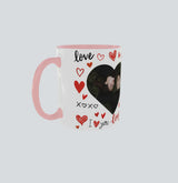 Personalisierte Tasse mit Herzmotiv und Foto | Foto des Paares nach Wunsch | Hochzeits- und Verlobungsgeschenk | Romantische Kaffeetasse