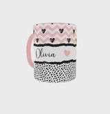 Personalisierte beste Freundin Tasse | Rosa Herz BFF Geschenk | Personalisierbare Kaffeetasse für die beste Freundin