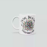 Mir geht's gut, das ist in Ordnung Tasse • Lustige Weihnachtslicht-Tasse • Lustiges Geschenk für Sie • Sarkastische Tasse • Wichtelgeschenk • Geburtstagsgeschenk • Tee-Kaffee-Tasse
